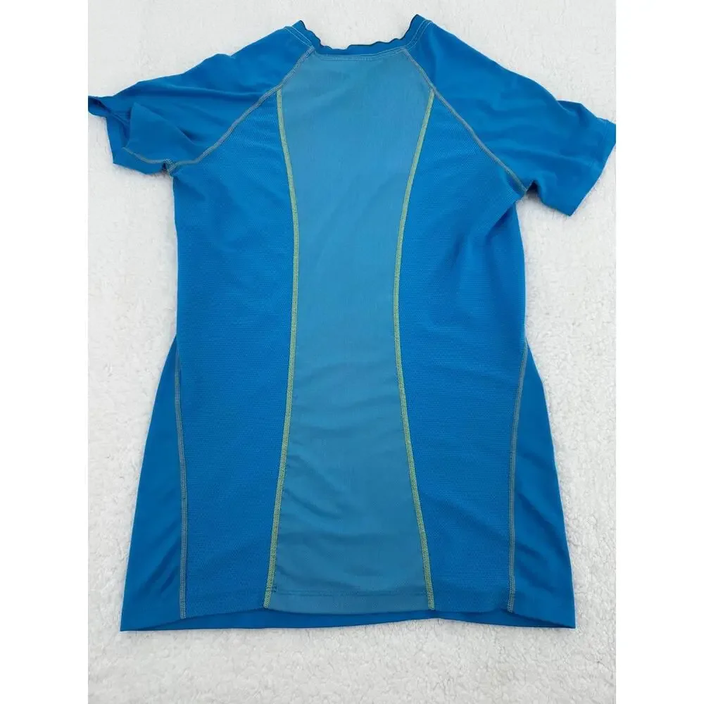 Nike Pro Turquoise‎ V Neck Short Sleeve Dry Fit Logo Athletic T Shirt Mens XL